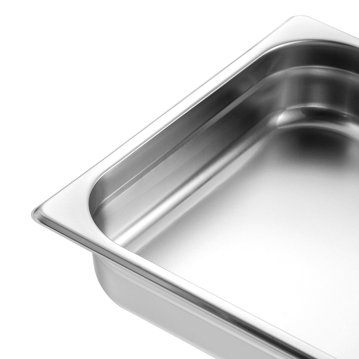 4 Pack Hotel Pans, Full Size Anti-Jam Steam Pan with Lid, 0.8mm Thick Stainless Steel Steam Table Pan, 4-Inch Deep Commercial Table Pan, Catering Storage Food Pan, for Industrial & Scientific