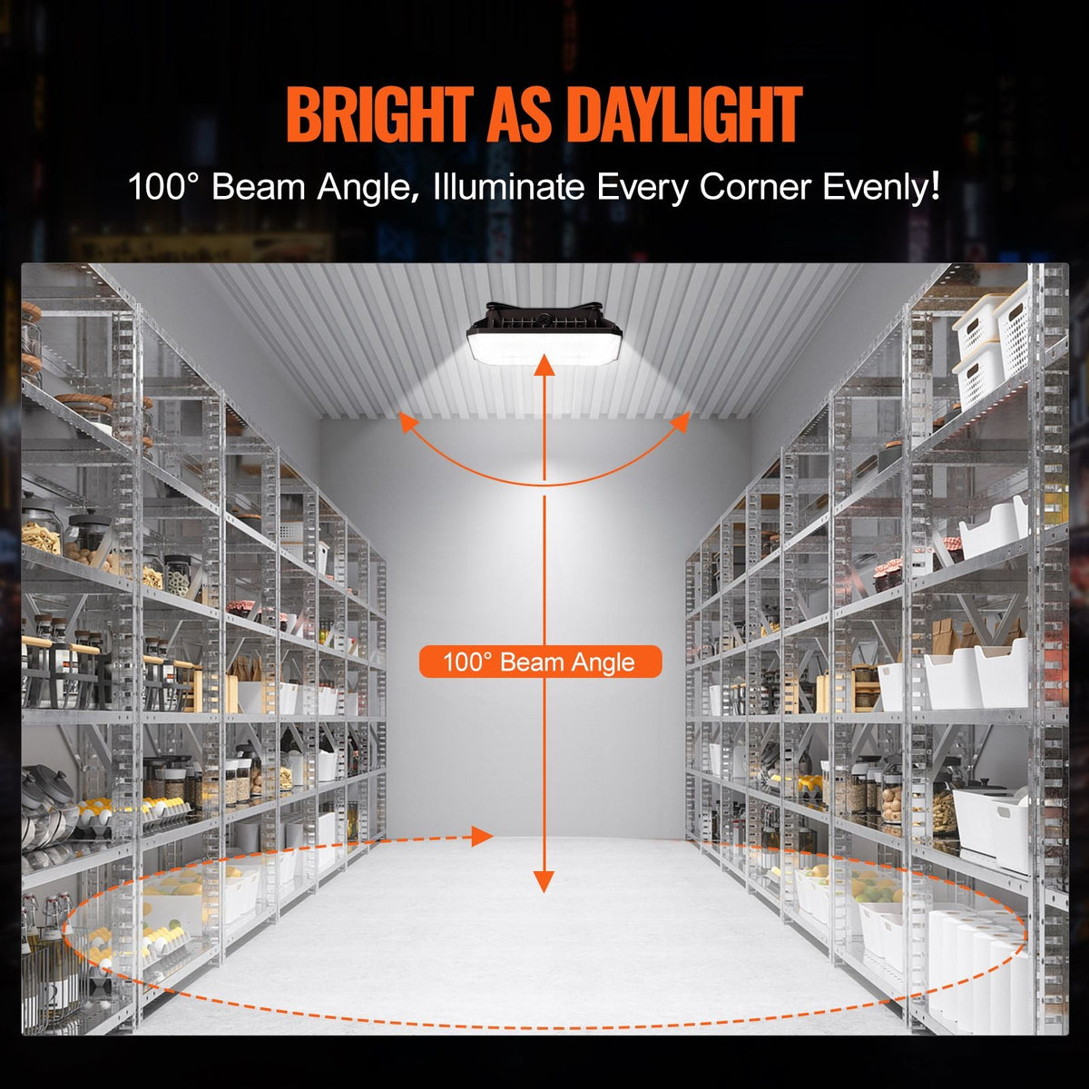 4 Pack LED Canopy Lights, 80W, 8800LM 5000K Daylight Commercial Industrial Outdoor Canopy Lights, 10.08"x10.08" Surface Mount Ceiling Lighting for Gas Station Warehouse Garage Street Shop, IP65