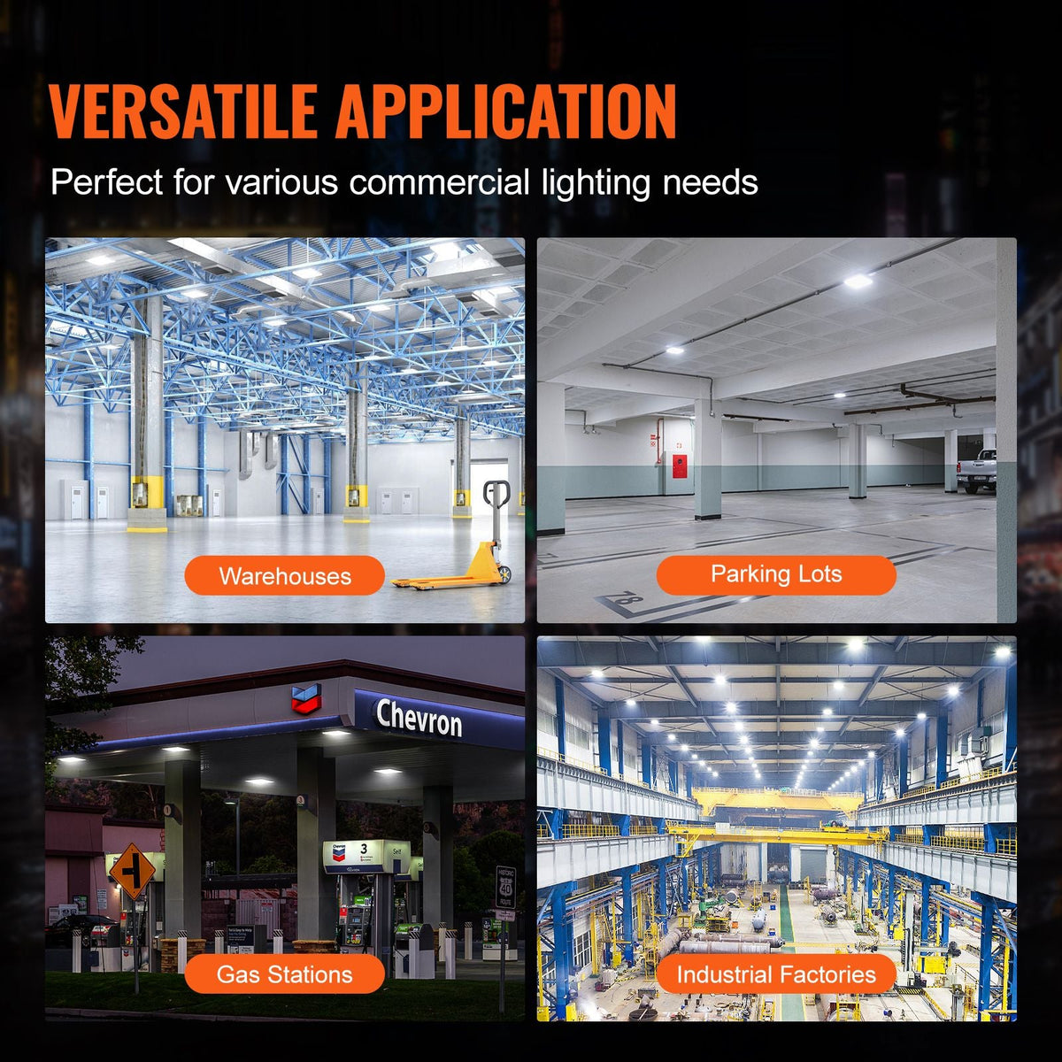 4 Pack LED Canopy Lights, 80W, 8800LM 5000K Daylight Commercial Industrial Outdoor Canopy Lights, 10.08"x10.08" Surface Mount Ceiling Lighting for Gas Station Warehouse Garage Street Shop, IP65