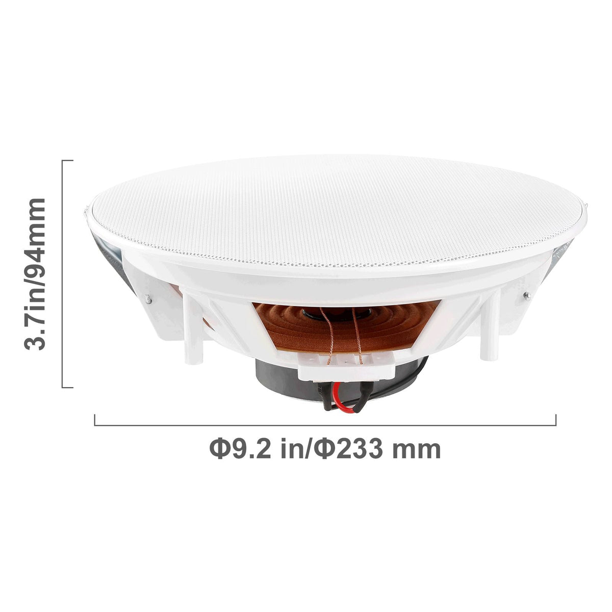 4 PCs 8 Inch in Ceiling Speakers, 100-Watts, Flush Mount Ceiling & in-Wall Speakers System with 8ΩImpedance 89dB Sensitivity, for Home Kitchen Living Room Bedroom or Covered Outdoor Porches