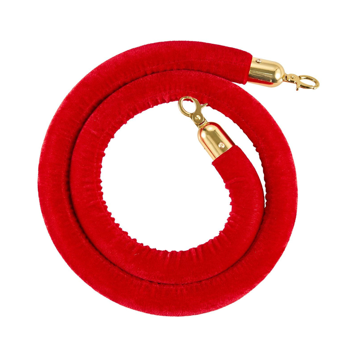4 Pcs Red Velvet Stanchion Ropes, 5 ft Crowd Control Stanchion Red Velvet Ropes with Gold Hooks, Post Queue Barrier Carpet Rope for Carpet Events Movie Theaters Grand Openings Hotels Party