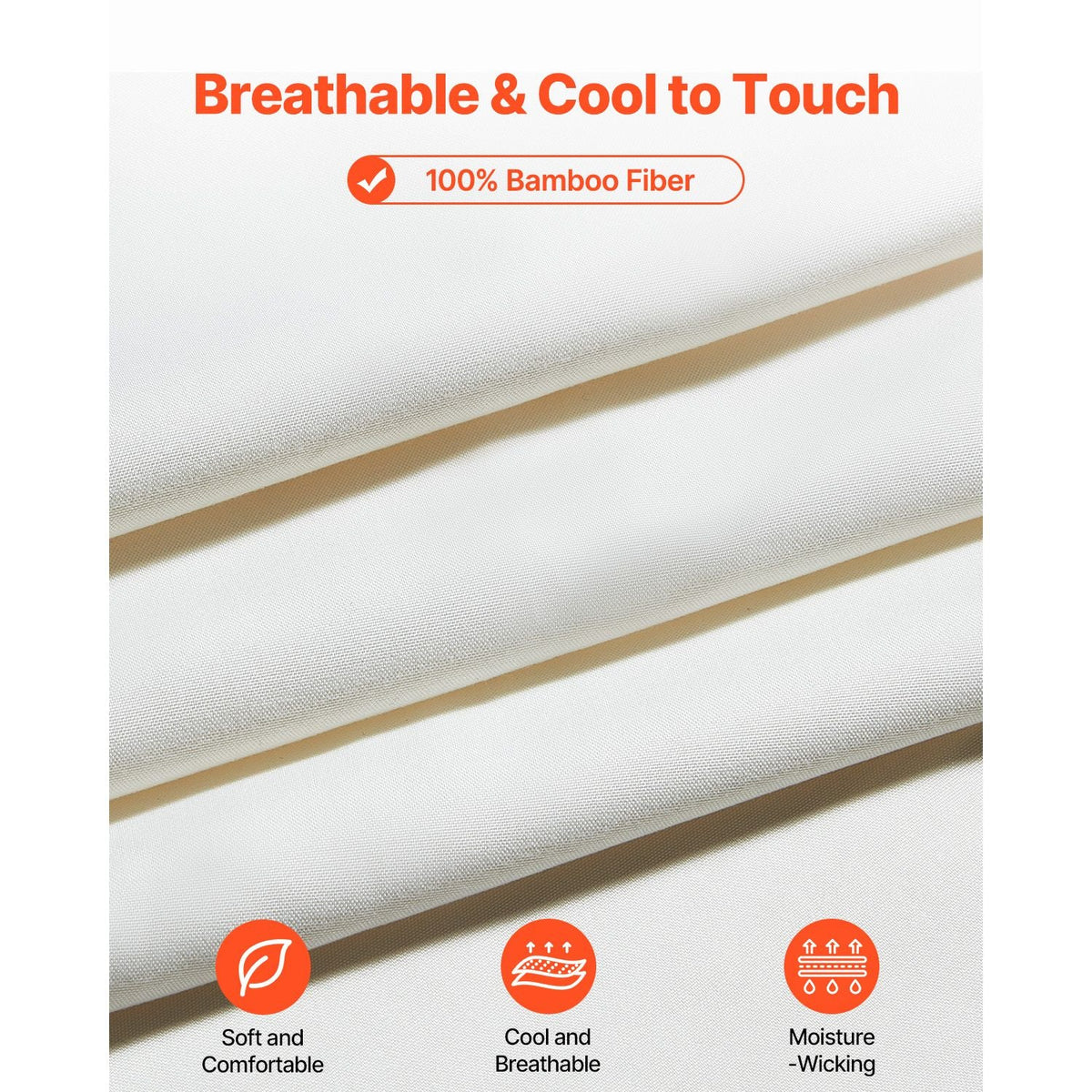 4-Piece Bed Sheet Set - Queen Size, 100% Bamboo Fiber Bedding Set, Cooling, Breathable & Shrink-Resistant Luxury Bed Sheet with Deep Pocket, Fit up to 16" Deep Mattress, Ideal for Hotel Bedroom