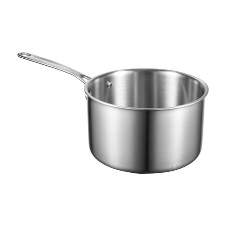 4 QT Saucepan, Stainless Steel Saucepan with Glass Lid, Multipurpose Nonstick Stainless Steel Small Cooking Sauce Pot with Ergonomic Handle, Friendly for Oven, Dishwasher, Induction Cooker