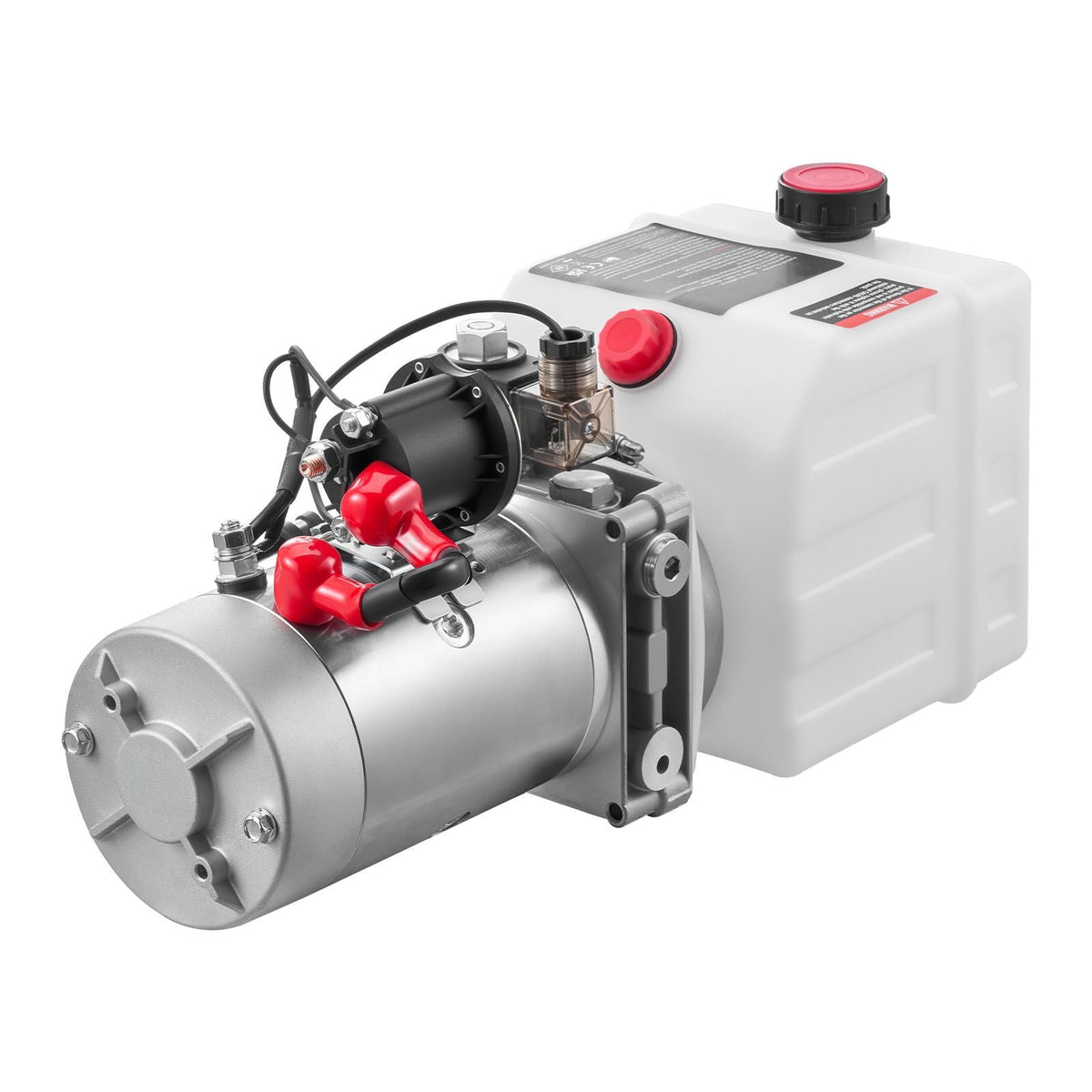 4 Quart Hydraulic Power Unit, Single Acting Dump Trailer Pump, 3200 PSI Max Relief Pressure & 0.91 GPM Flow Rate, DC 12V Hydraulic Pump with Metal Reservoir for Dump Trailer Car Lifting