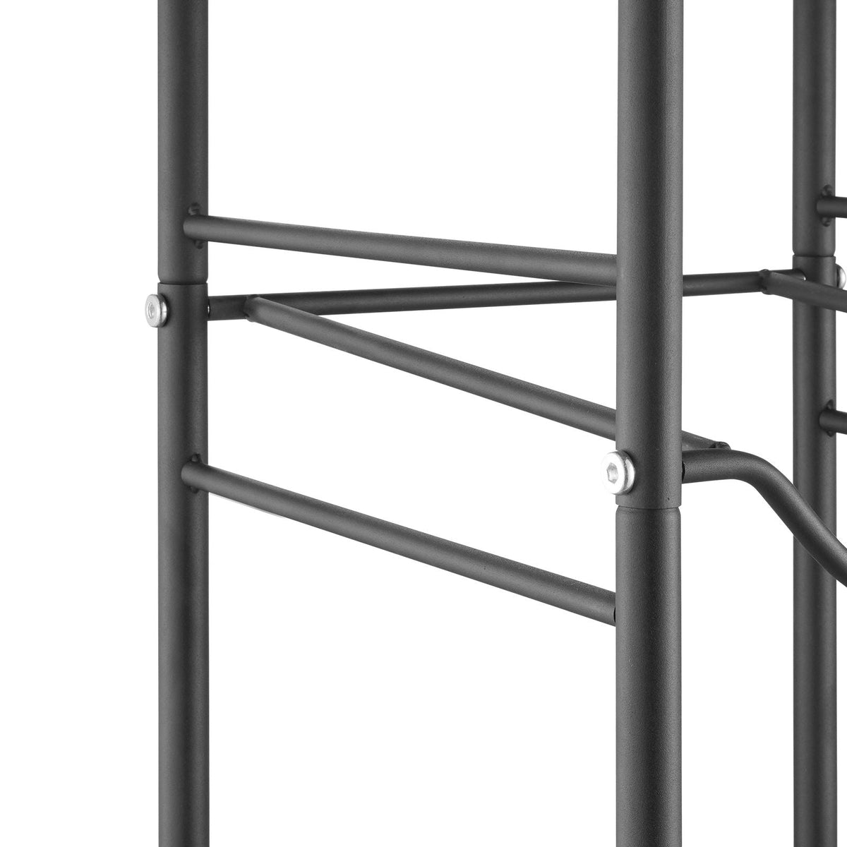 4 Tiers Water Jug Holder, 5 Gallon Water Bottle Holder, Single Row Water Bottle Rack for 4 Bottles, Heavy Duty Water Jug Rack for Kitchen, Office, Living Room, Black