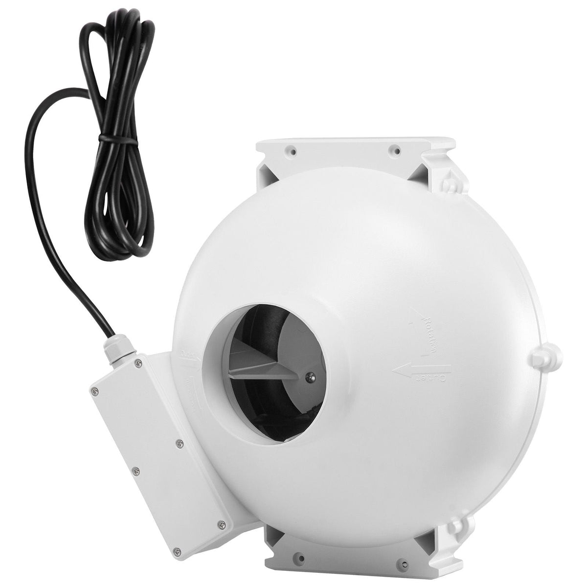 4 to 4.5 inch Radon Mitigation Fan System, Quiet 260 CFM Radon Mitigation Kit with 2 Couplers, Waterproof Radon Fan Electric Inline Duct Fan Exhaust Fan for Indoor Outdoor Ventilation