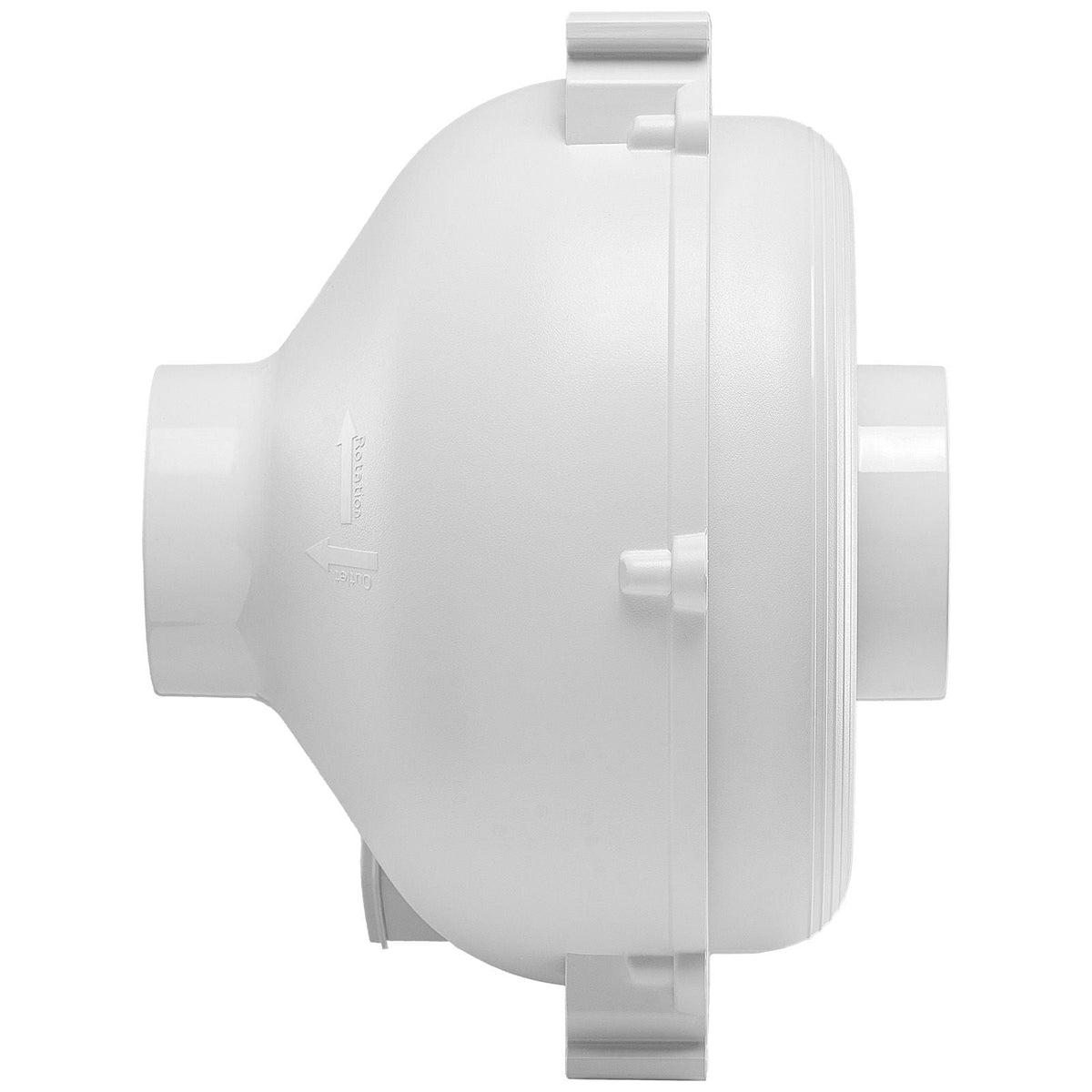 4 to 4.5 inch Radon Mitigation Fan System, Quiet 260 CFM Radon Mitigation Kit with 2 Couplers, Waterproof Radon Fan Electric Inline Duct Fan Exhaust Fan for Indoor Outdoor Ventilation