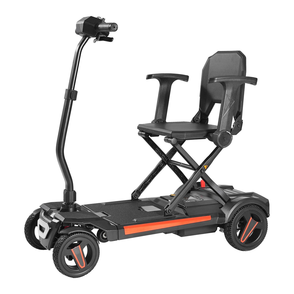 4-Wheel Electric Mobility Scooter for Adults & Seniors, Integrated Foldable Mobility Scooter with 9.3 Miles Long Range, All Terrain Travel Wheelchair with 9° Climbing Capacity & 265LBS Loading