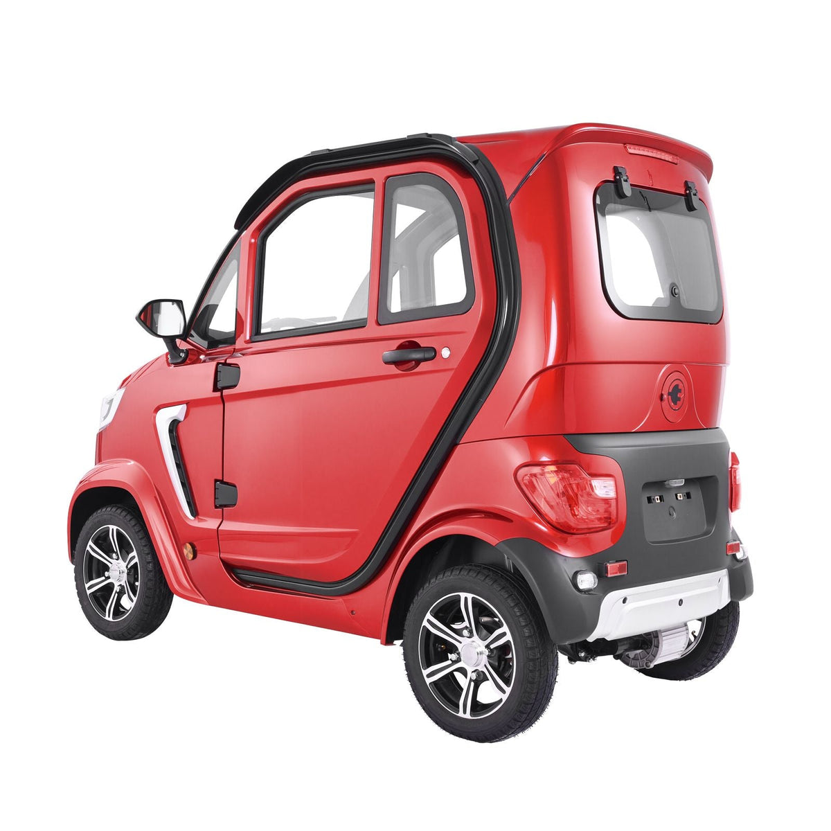 4-Wheel Enclosed Mobility Scooter for Seniors Adults, 660lbs Capacity, 3-Seater 2000W Electric Recreational Mobility Scooter 45 Miles Long Range, Remote Unlock, All-Terrain for Touring Shopping