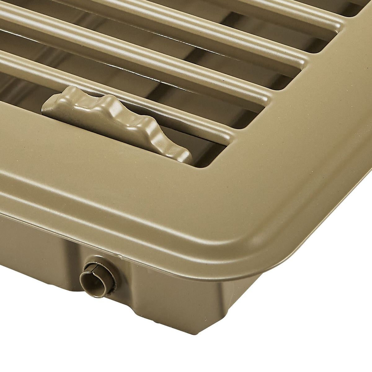 4 x 10 Inch Floor Registers, 6-Pack Vent Grilles, HVAC Heavy-Duty Walkable Iron Floor Vents, Easily Adjustable Rust-Proof Air Vents Deflector with Metal Damper, Ideal for Home & Office, Brown