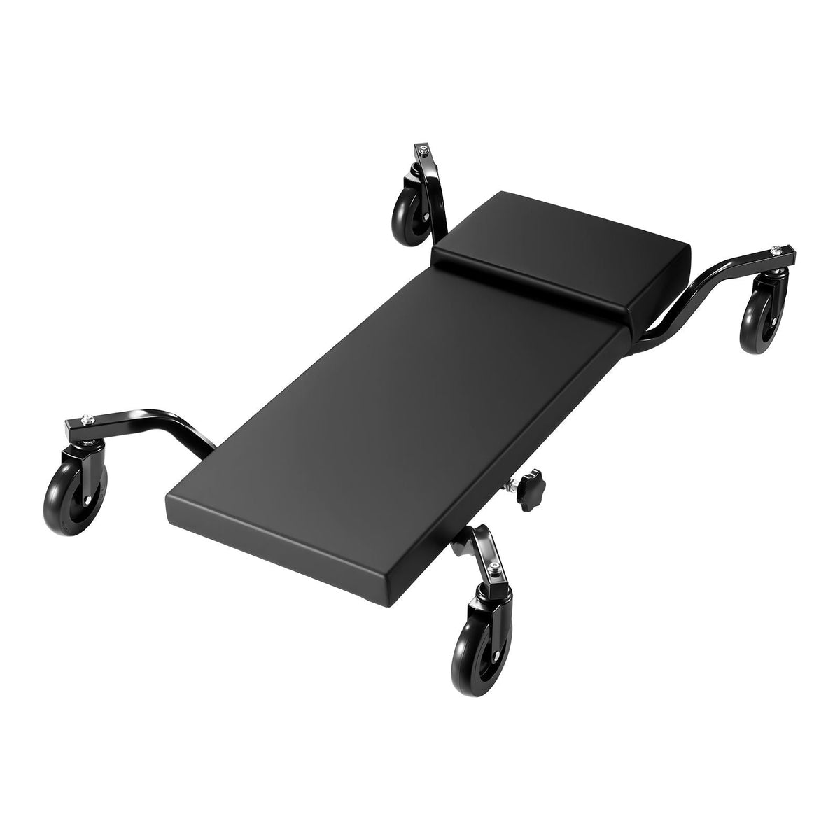40 in Mechanic Creeper with 4 Large Wheels, 400 lbs Low Profile Under Car Garage Roller, Rolling Creeper with Raised Headrest, Manual Brake for Auto Repair