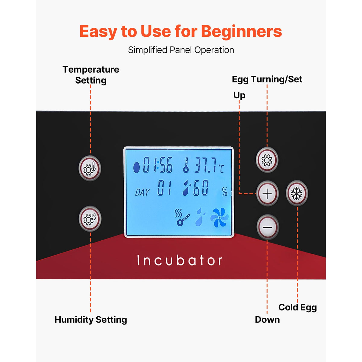 400 Egg Incubator, Poultry Incubator Cabinet with Automatic Eggs Turning, Temperature & Humidity Control, Heating & Cooling Egg Hatcher, Commercial Incubators for Hatching Chicks Ducks Goose
