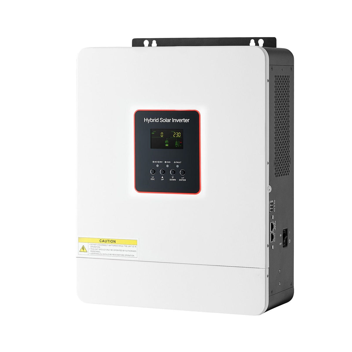 4000W Hybrid Solar Inverter, 24V DC to 230V AC, Pure Sine Wave Power Inverter Charger, with Built-in 120A MPPT Solar Controller, WiFi Module, Single-Phase, for Lead Acid Lithium Battery Off-Grid