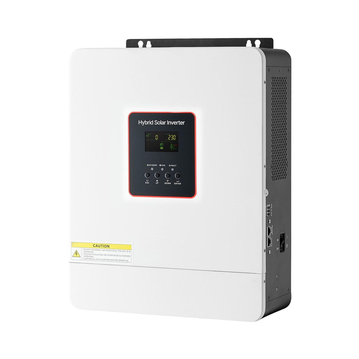 4000W Hybrid Solar Inverter, 24V DC to 230V AC, Pure Sine Wave Power Inverter Charger, with Built-in 120A MPPT Solar Controller, WiFi Module, Single-Phase, for Lead Acid Lithium Battery Off-Grid