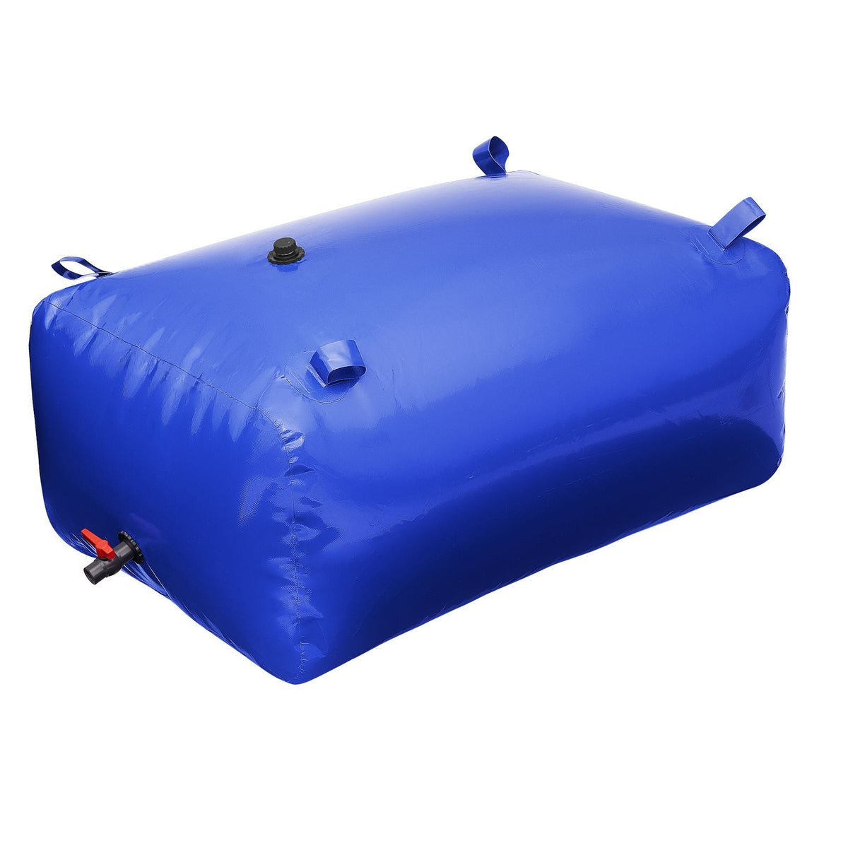 400L/105.7 Gallon Water Storage Bladder, RV Water Tank, 1000D Blue PVC Collapsible Water Storage Containers, Large Capacity Soft Water Bag, Portable Water Bladder, Fire Prevention, Camping