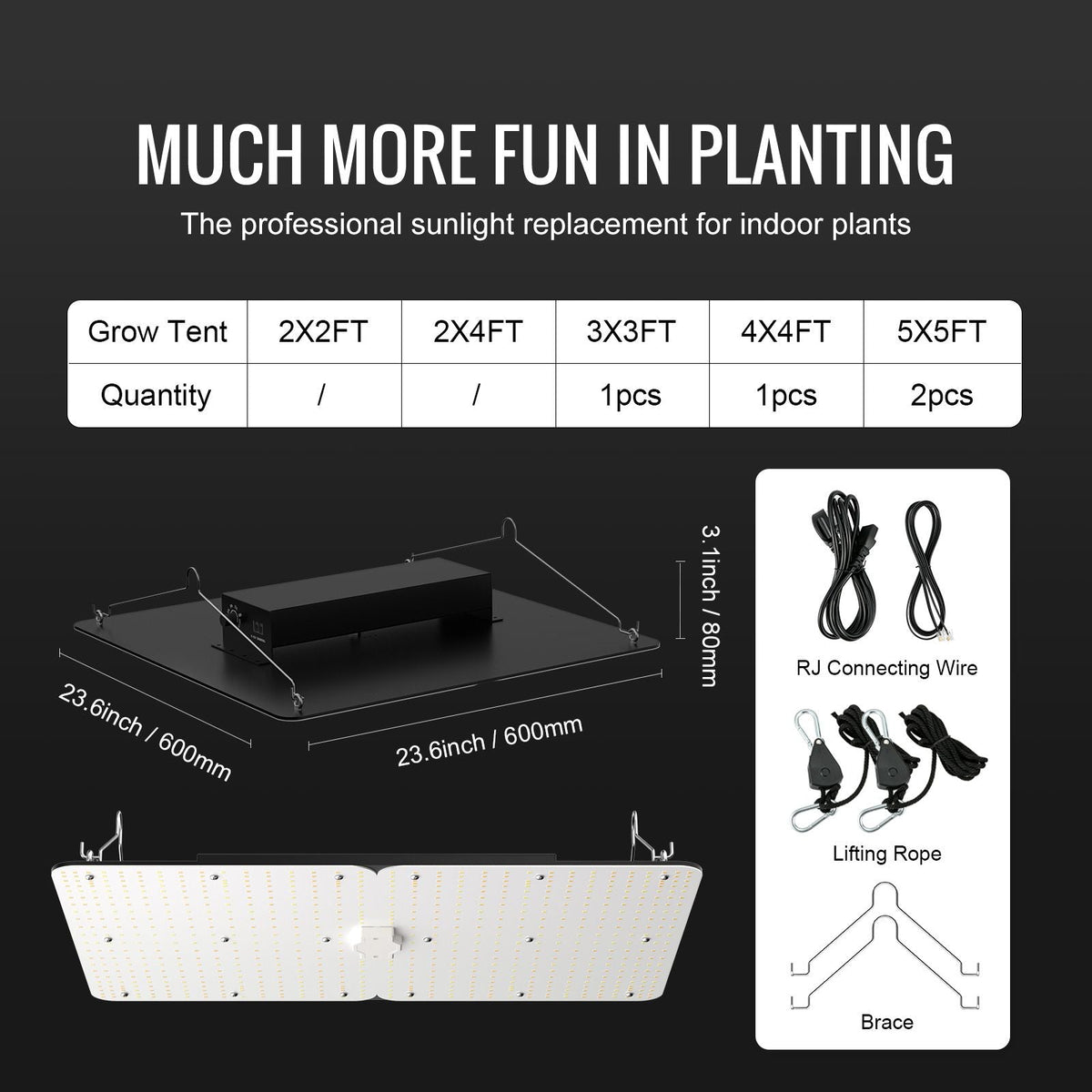 400W LED Grow Light, High Yield Samsung 281B Diodes Growing Lamp for Indoor Plants Seedling Veg and Bloom Greenhouse Growing, Full Spectrum Dimmable, Daisy Chain Driver for 4x4/5x5 ft Grow Tent