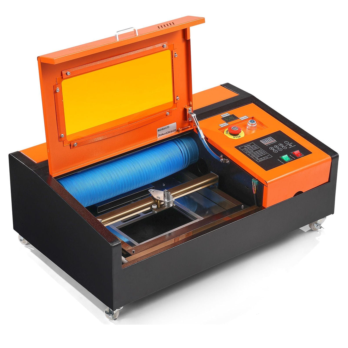 40W Desktop CO2 Laser Engraver, 12 x 8 in, 11.8 IPS Laser Cutter Machine with Water-Cooled Laser Tube, Compatible with CorelDRAW, Windows XP 7 8 10, EMF, JPG, PLT, WMF, for Wood Acrylic Fabric