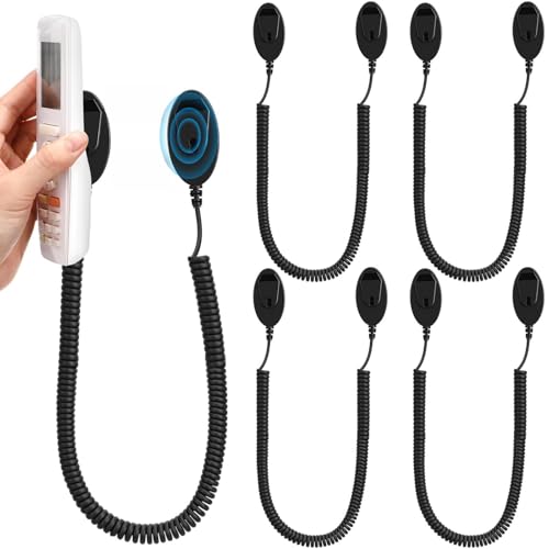 4 Pack 70 Inch Magnetic Remotes Control Holder with Spring Ropes Retractable Cord Remote Holder Wall Mount Anti-Loss Remote Control Leash Wall Mount for Projector TV Fan Couch, Bedside Table - size: 70 Inch
