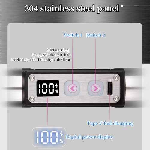 Six LEDs Rechargeable Gemstone Flashlight Jade Appraisal Light, Super Bright Jewelry Diamond Detector Lamp.