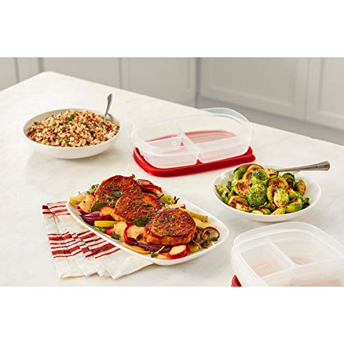 Rubbermaid EasyFindLids Meal Prep Containers 5.1 Cup Red - color: Red, size: 5.1 Cup (10-Piece)