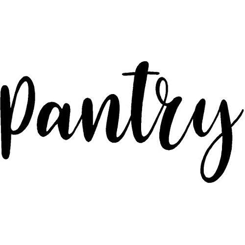 CreativeSignsnDesigns Door Vinyl Decal - Pantry, Restroom, Closet Water, Closet, Laundry, Office, toilettes, Bathroom (Pantry, Black)