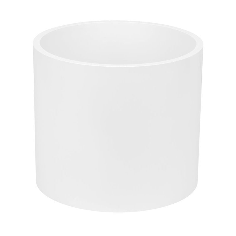 6" PVC Pipe Coupling Adapter Pipe Fittings (Socket x Socket) Contractor Pack Schedule 40 Heavy Duty 6 Inch PVC Slip Socket Connectors for DIY PVC Shelf Garden Support Structure, White
