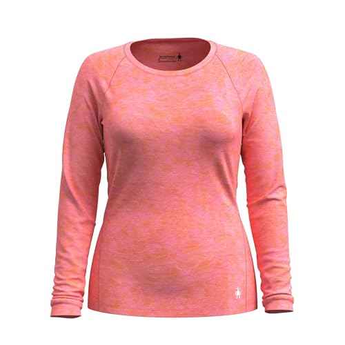 Smartwool Women's Classic All-Season Merino Wool Base Layer ? Long Sleeve Shirt (Slim Fit), Guava Orange Wash, Large