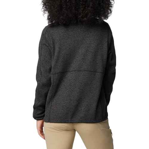 Columbia Womens Sweater Weather II Full Zip Fleece Jacket, Black Heather, Medium