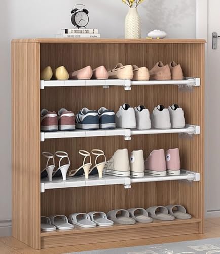 No Drilling Extendable Closet Shelf,Adjustable Metal Layered Separator Shelves DIY Divider Storage Rack for Bedroom Kitchen Wardrobe Cupboard Cabinet,1 Pack (13.8'' Wide,18.9''-31.5'' Long) - size: 18.9''-31.5'' Long
