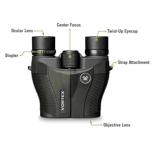 Vortex Optics Vanquish Reverse Porro Prism Binoculars - Compact, Rubber Armor, Waterproof, Fogproof, Shockproof - Unlimited, Unconditional Warranty