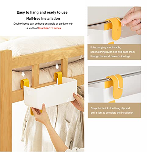 Bedside Organizer Storage Caddy Hanging as Bunk Bed Storage Accessories Handrail Multi Pockets for Dorm Bunk Bed Shelf