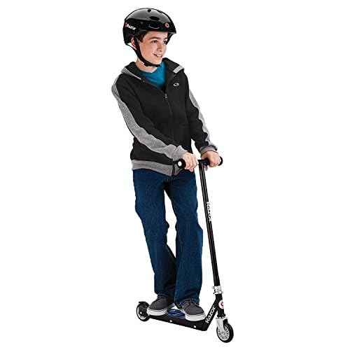 Razor Tekno Kick Scooter - Glowing Blue LED Light-Up Deck, Lightweight Steel Frame, for Kids Ages 6 and Up