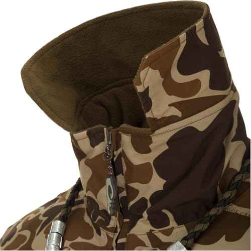 Drake Waterfowl Men's MST Waterproof Fleece-Lined 1/4 Zip Hunting Windproof Breathable Pullover Jacket with Multiple Pockets