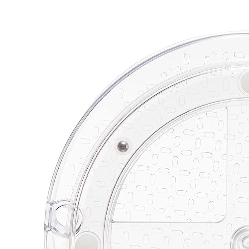 Amazon Basics Clear Rotating Lazy Susan Turntable Organizer for Condiments, 9-Inch, 2-Pack - size: 9" Diameter, 2-Pack