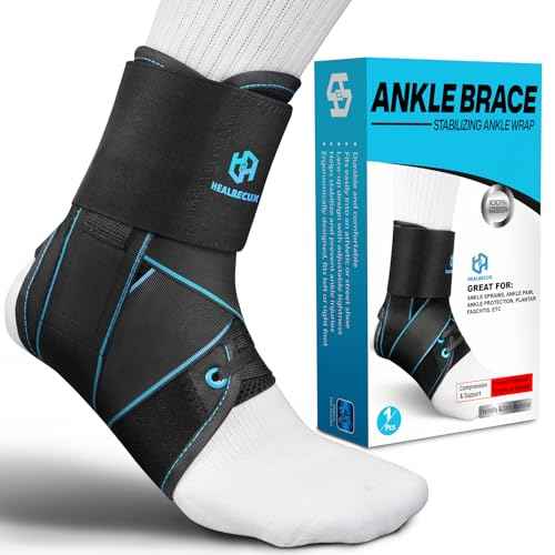 Lace Up Ankle Brace for Women Men, Ankle Support for Sprained Ankle, Plantar Fasciitis Brace Ankles Stabilizer Wrap for Basketball, Volleyball, Sports, Injury Recovery, M
