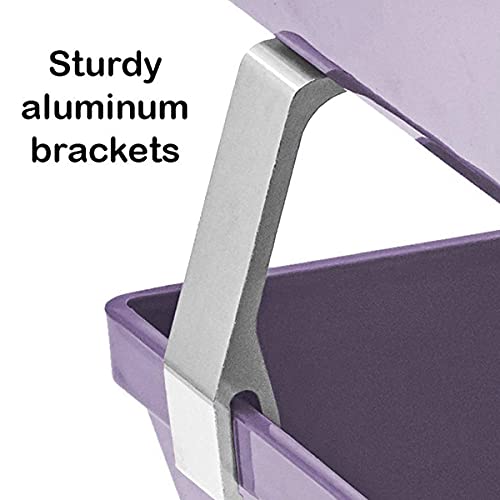 Acrimet Facility 2 Tier Letter Tray, Side Load, Letter Size/A4, Desktop File Organizer, Plastic (Solid Purple Color)