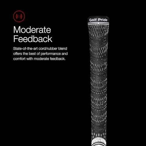 Golf Pride MCC Golf Club Grip - All-Weather Hybrid Grip - Brushed Cotton Cord & Pebbled Texture - Moisture-Wicking Technology - Light Blue/White