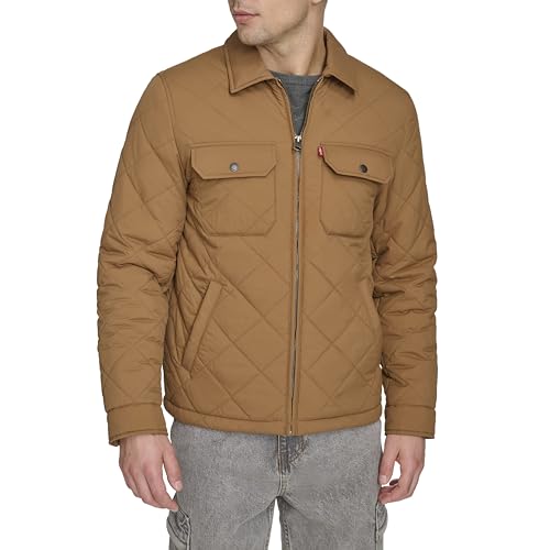 Levi's mens Men's Diamond Quilted Laydown Collar Jacket