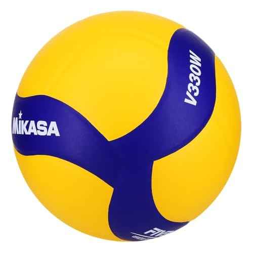 Mikasa V330W, Competition Club Indoor Game Volleyball, Blue/Yellow
