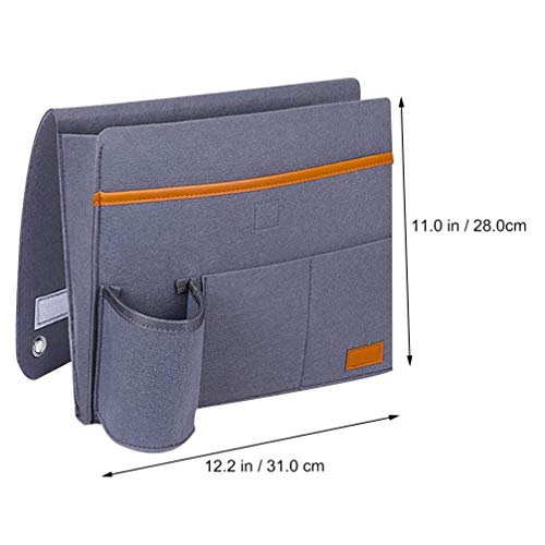 Felt Storage Bag Bed Table Tray for Laptop Couch Side Pocket Table Side Organizer Dorm Bed Felt Bed Storage Organizer Bedside Storage Bedside Sofa Felt Cloth Armrest