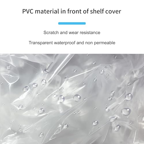 Shelf Cover Wire Shelving Rack Dust Cover,dustproof, Waterproof, Sunscreen, Front Transparent Panel Design for Easy Viewing, Suitable for 36" Wx14 Dx54 H (No Shelves,Black) - size: 36"Wx14"Dx54"H