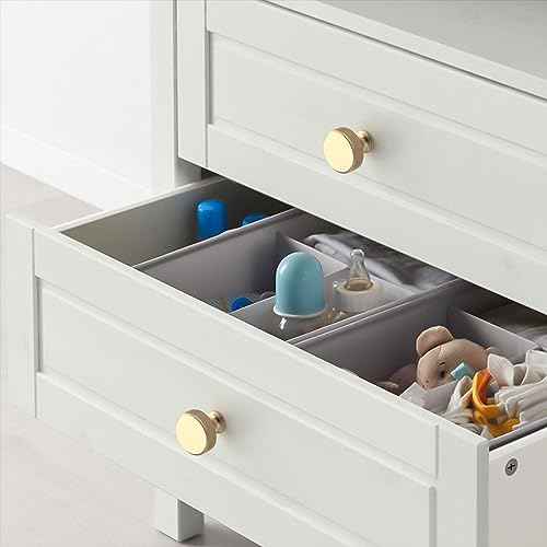 Asidrama 20 Pack Gold Kitchen Cabinet Knobs Knurled Dresser Knobs Drawer Knob Cabinet Hardware Aluminum Knob for Dresser Drawers