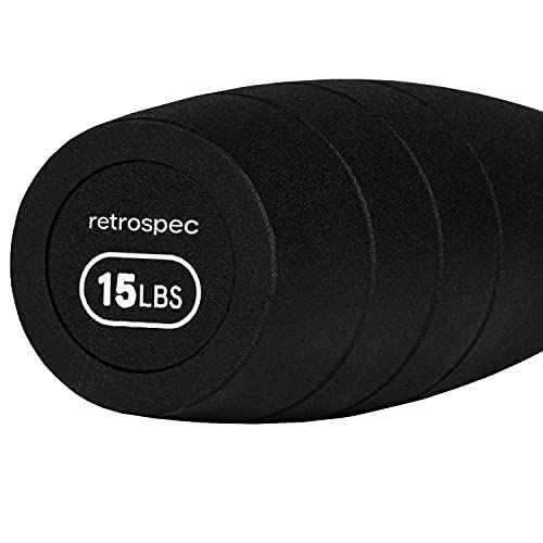 Retrospec Grip Steel Club Strength Training, Rehabilitation, Stretching, Conditioning and Rotational Training - 5, 10, 15lb Options for Women & Men