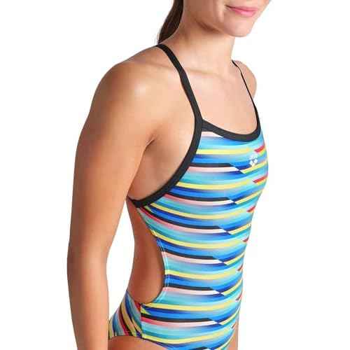 ARENA Women's Performance Racing Stripes X Criss Cross Back One Piece Swimsuit