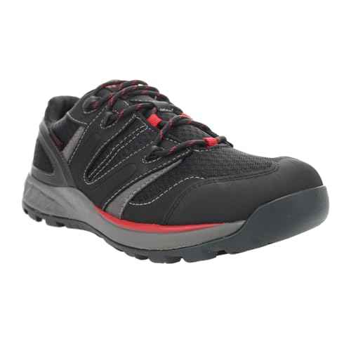 Propet Mens Vercors Hiking Hiking Sneakers Shoes - Black, Grey