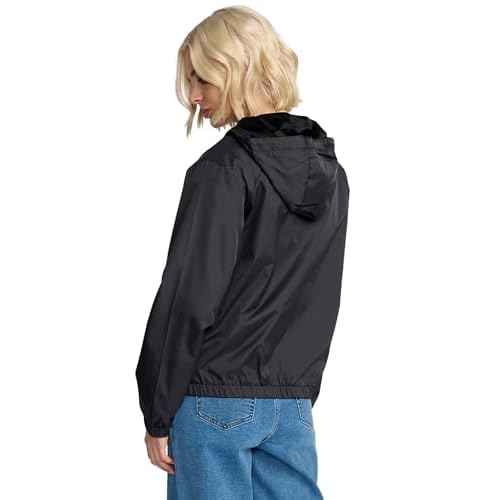 Volcom Womens Stonewind Windbreaker Jacket ? Lightweight Hooded Zip-up with Mesh Lining