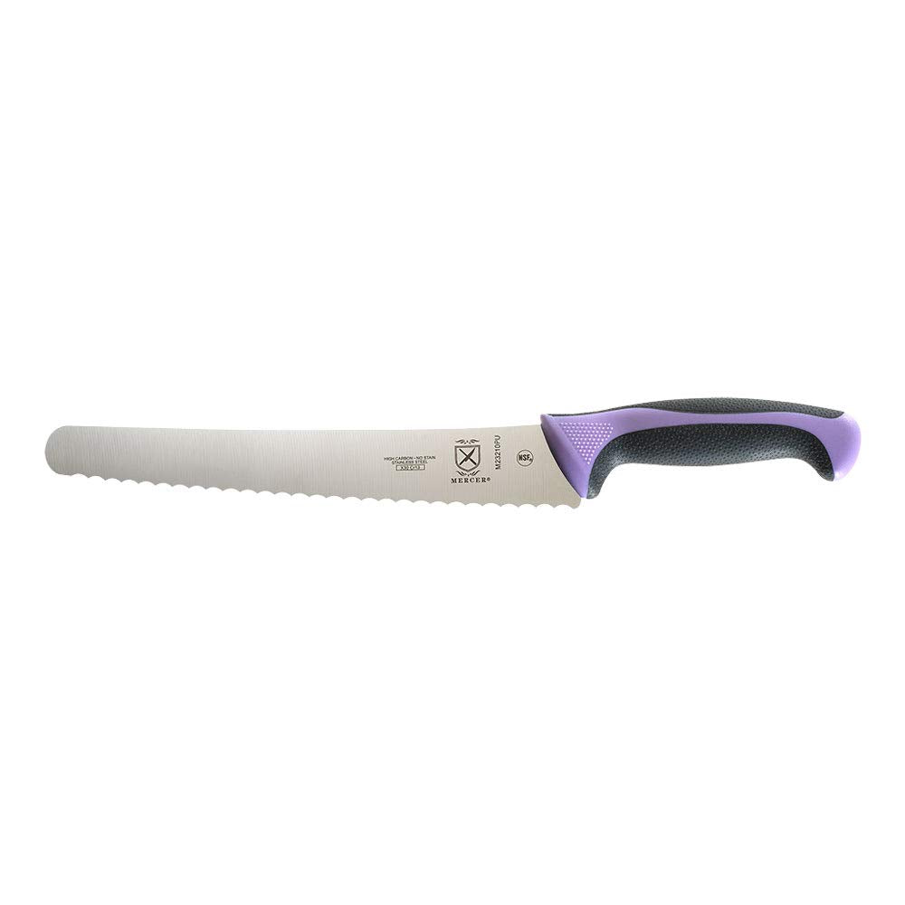 Mercer Culinary Millennia Colors 7-Inch Granton Edge Santoku Knife, Green