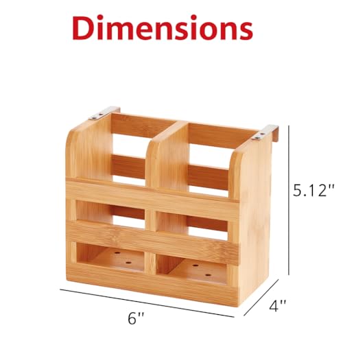HIC Kitchen Dish Rack Caddy for Folding Dish Drying Rack (#97086), Natural Bamboo - style: Drying Rack Caddy