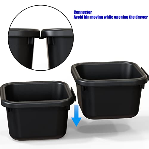 Simple Houseware Interlocking Desk Drawer Bins Organizer, 10 Packs, Black - size: Pack of 10