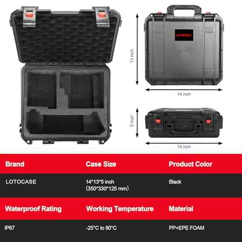 Case for Milwaukee Oscillating Multi Tool - Power Tools Box for Milwaukee M18 M12 2836-20/2626-20/2526-20/2426-20, Waterproof Hard Tool Box for Milwaulkee Fuel Multi-tool/Battery/Charger (Case Only£©